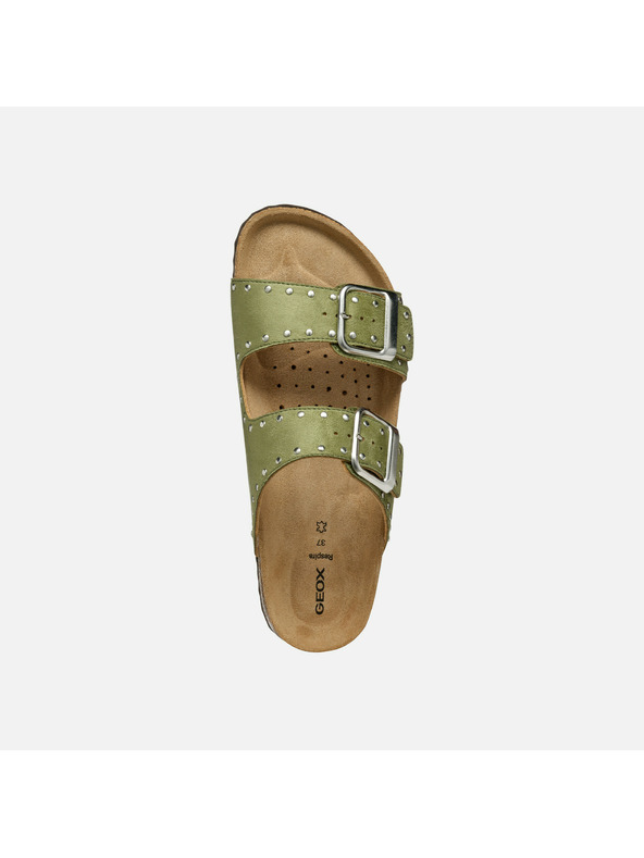 Geox Světle zelené dámské pantofle Geox Brionia R