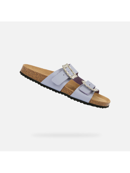 Geox Fialové dámské pantofle Geox Brionia R