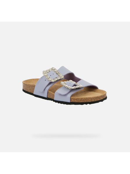Geox Fialové dámské pantofle Geox Brionia R
