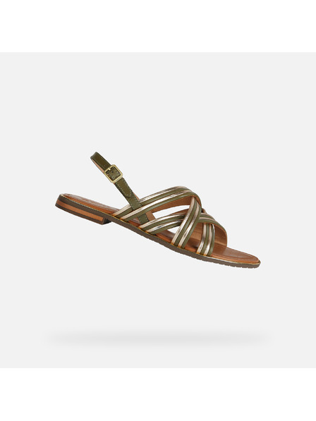 Geox Zelené dámské sandály Geox Sozy Plus