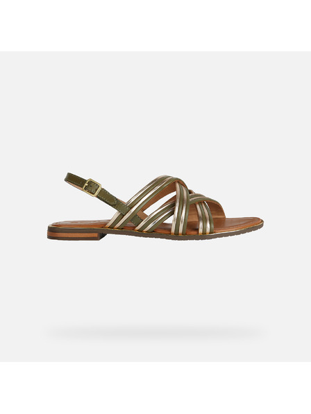 Geox Zelené dámské sandály Geox Sozy Plus