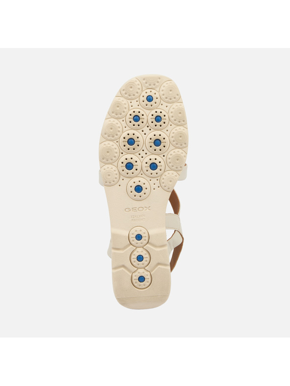 Geox Krémová dámská obuv na klínku Geox Spherica EC6