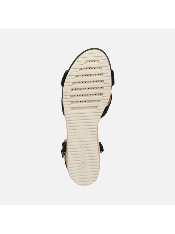 Geox Černá dámská obuv na klínku Geox Ischia Corda