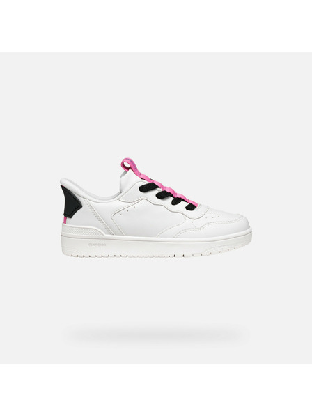 Geox Bílé dívčí tenisky Geox Washiba Fast In