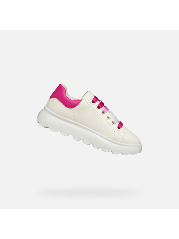 Geox Bílé dívčí tenisky Geox Puffypop