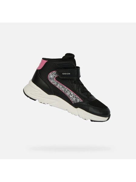 Geox Černé dívčí tenisky Geox Loftus