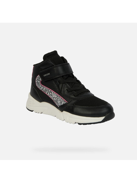 Geox Černé dívčí tenisky Geox Loftus