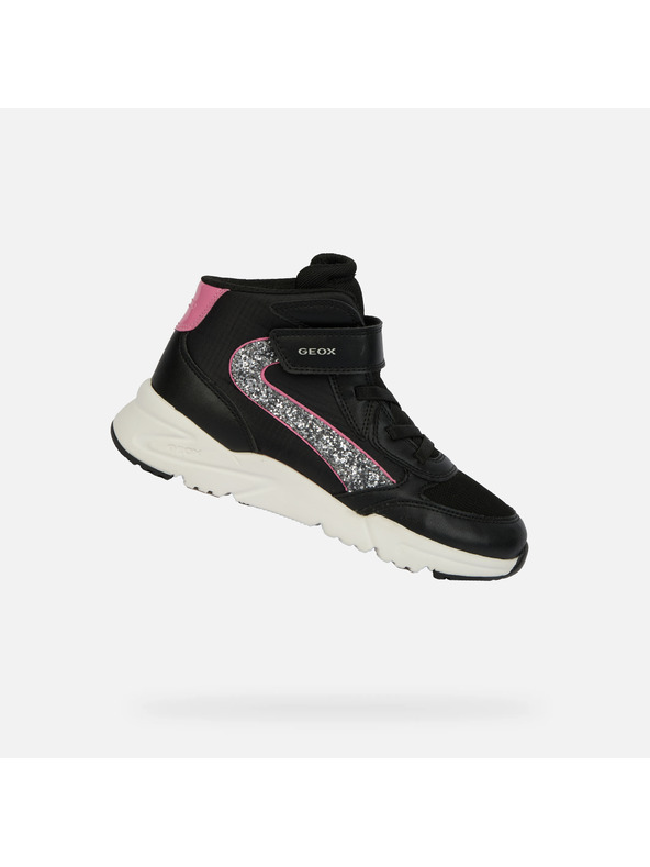 Geox Černé dívčí tenisky Geox Loftus