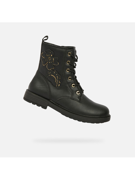 Geox Černá dívčí kotníková obuv Geox Eclair Girl