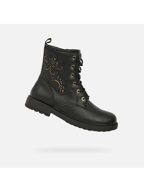 Geox Černá dívčí kotníková obuv Geox Eclair Girl