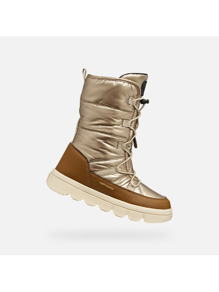 Geox Zlatá dívčí zimní obuv Geox Willaboom A