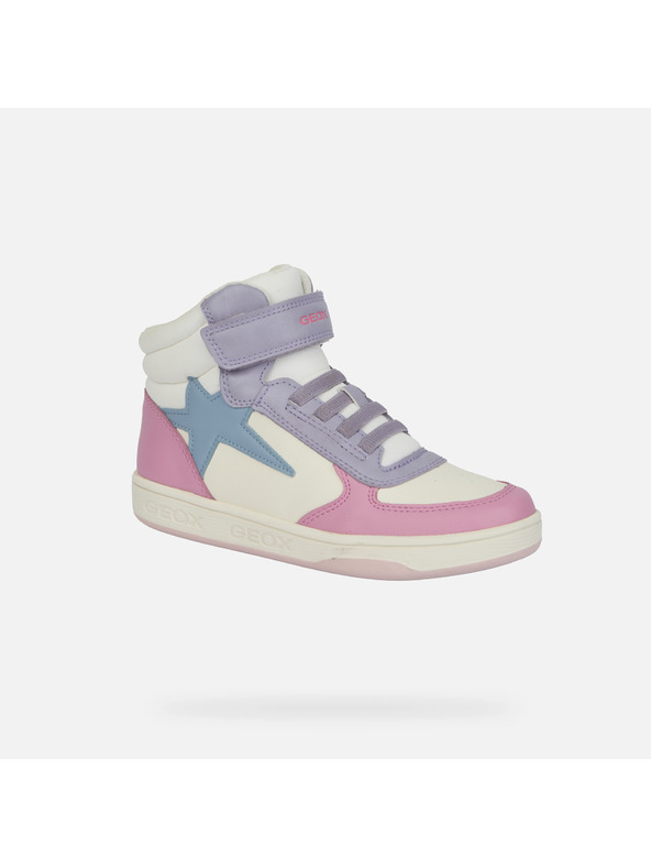 Geox Bílá dívčí kotníková obuv Geox Maltin