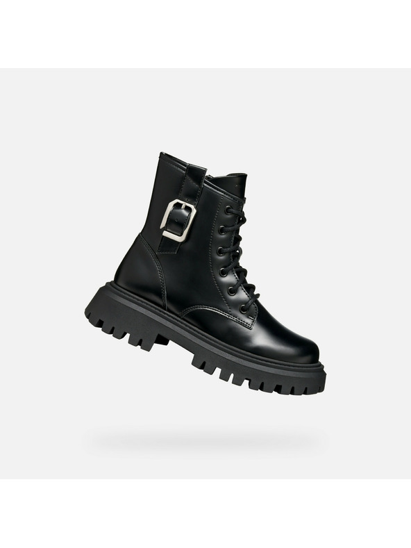 Geox Černá dívčí kotníková obuv Geox Maquinnens