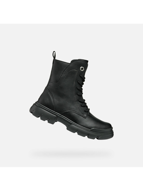 Geox Černá dívčí kotníková obuv Geox Junette