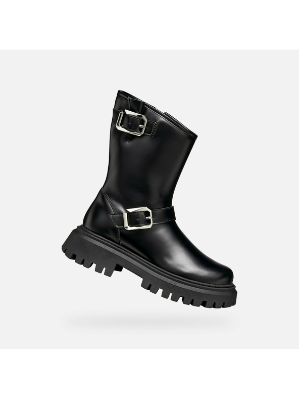 Geox Černá dívčí kotníková obuv Geox Maquinnens