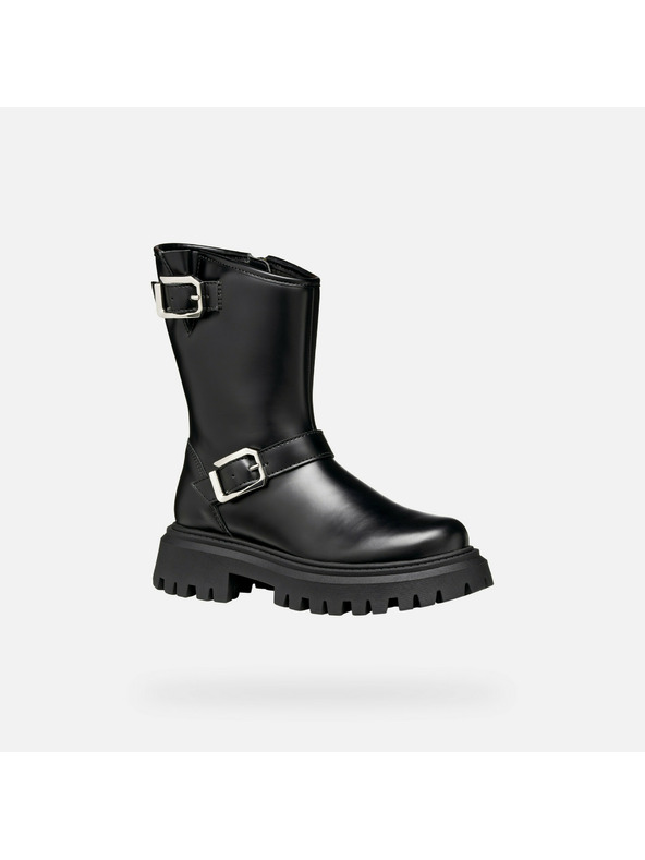 Geox Černá dívčí kotníková obuv Geox Maquinnens