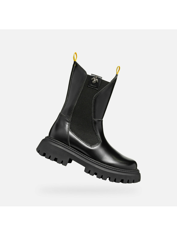 Geox Černá dívčí kotníková obuv Geox Maquinnens Girl