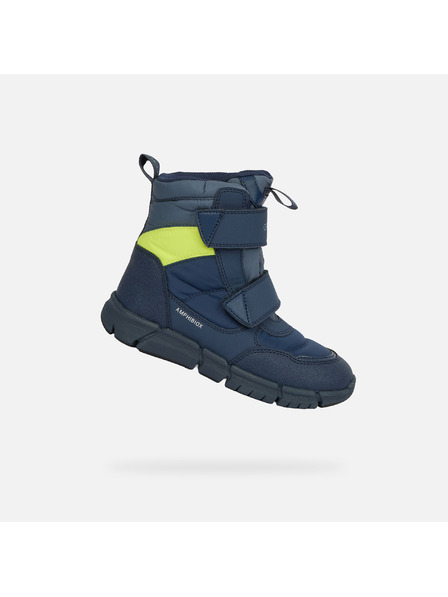 Geox Tmavě modrá chlapecká zimní obuv Geox Flexyper Boy B ABX