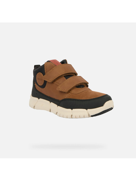 Geox Hnědá chlapecká kotníková obuv Geox Flexyper Boy