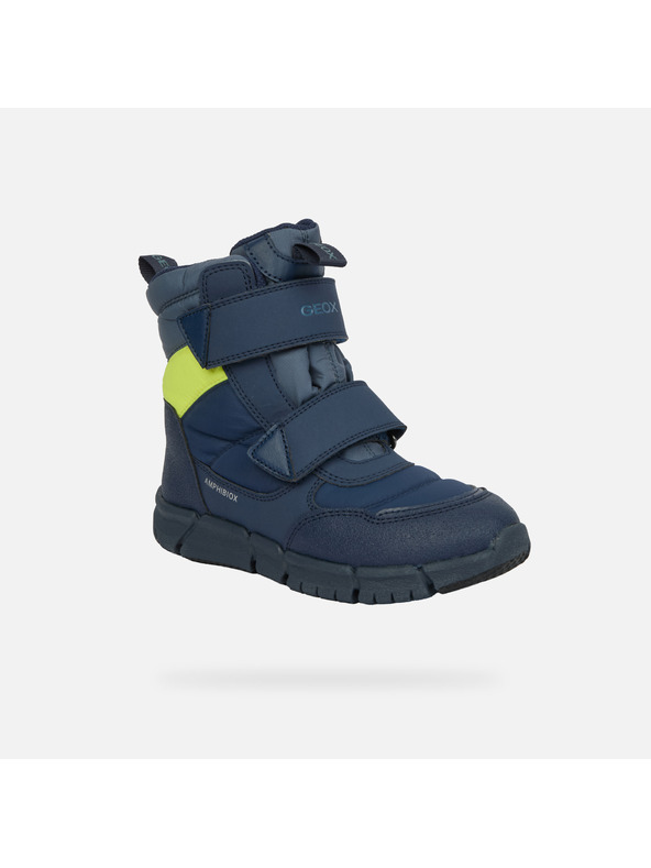 Geox Tmavě modrá chlapecká zimní obuv Geox Flexyper Boy B ABX