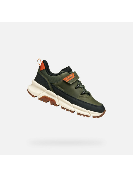 Geox Khaki chlapecké tenisky Geox Flexyper Plus
