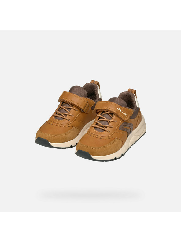 Geox Hnědé chlapecké tenisky Geox Rooner