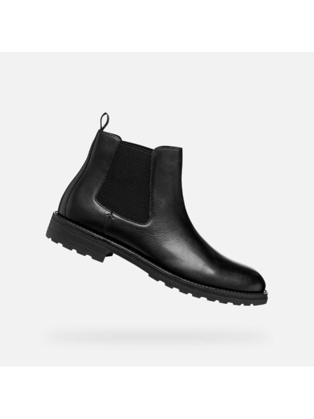 Geox Černá pánská kotníková obuv Geox Redclif