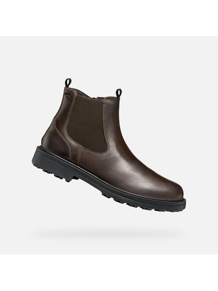 Geox Hnědá pánská kotníková obuv Geox Lagorai + Grip B A