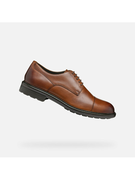 Geox Hnědá pánská společenská obuv Geox Walk Pleasure
