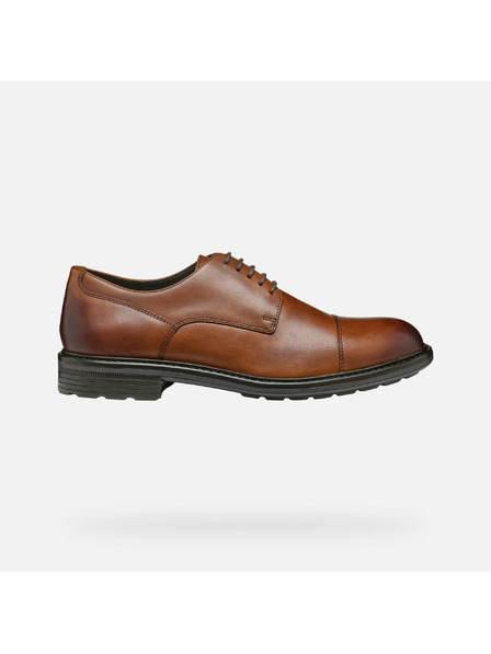 Geox Hnědá pánská společenská obuv Geox Walk Pleasure
