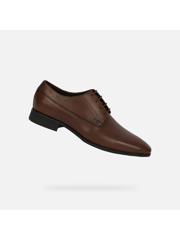 Geox Hnědá pánská společenská obuv Geox Omo High Life