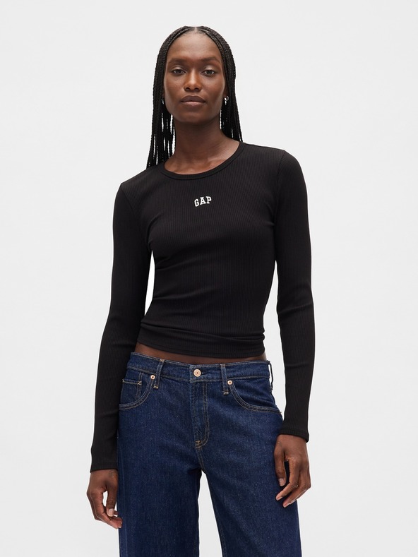 GAP Žebrované tričko s logem GAP