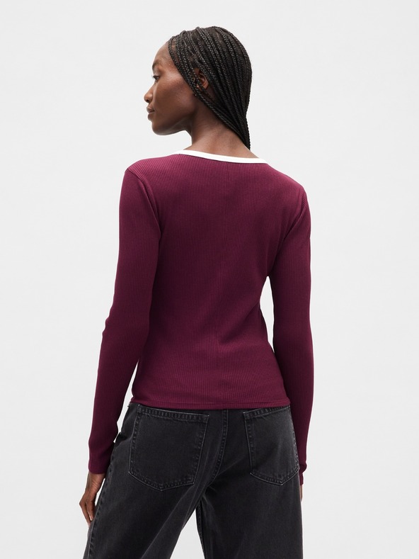 GAP Žebrované tričko s logem GAP