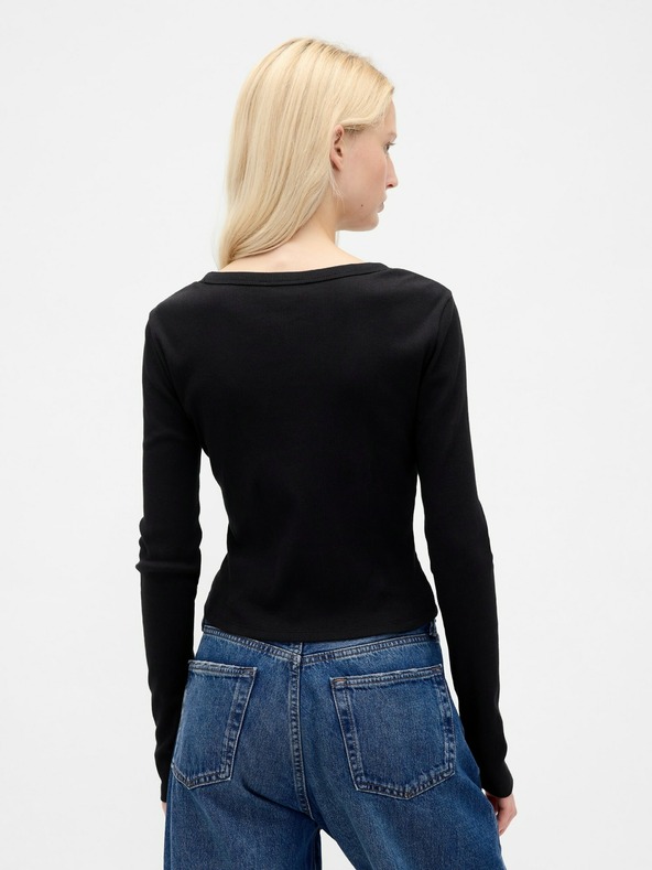 GAP Žebrované crop tričko GAP