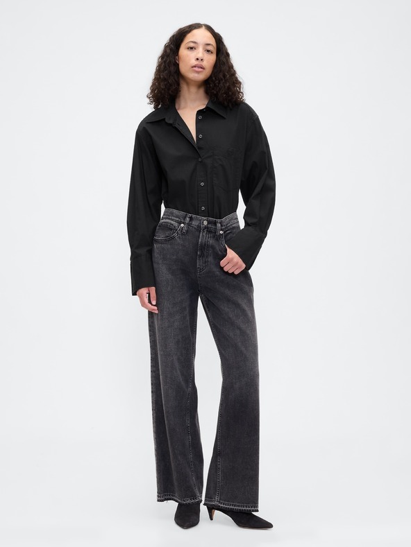 GAP Oversize popelínová košile s logem Big Shirt GAP