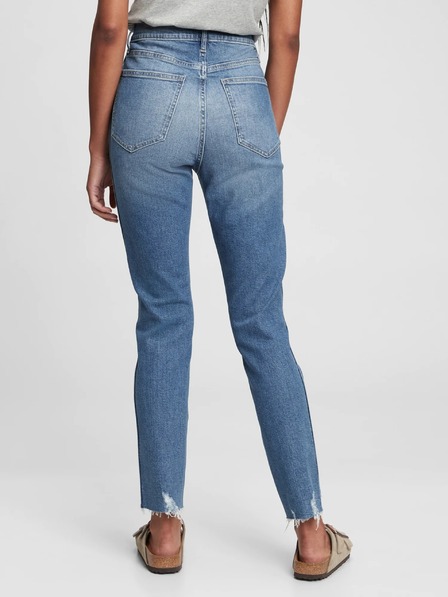 GAP Džíny slim High Rise Destructed Vintage GAP