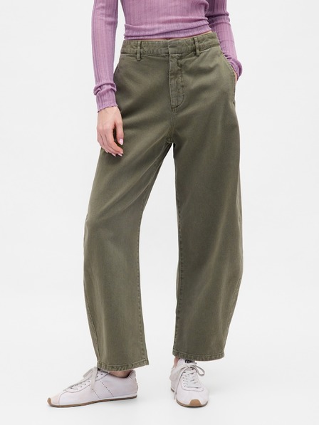 GAP Kalhoty Mid Rise Twill Barrel GAP