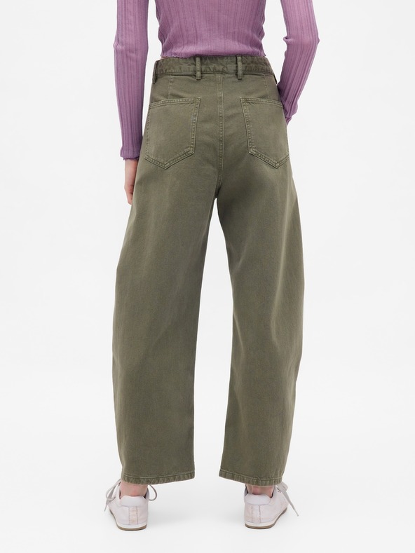 GAP Kalhoty Mid Rise Twill Barrel GAP