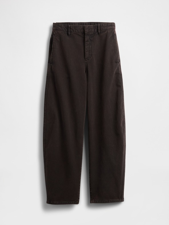 GAP Kalhoty Mid Rise Twill Barrel GAP