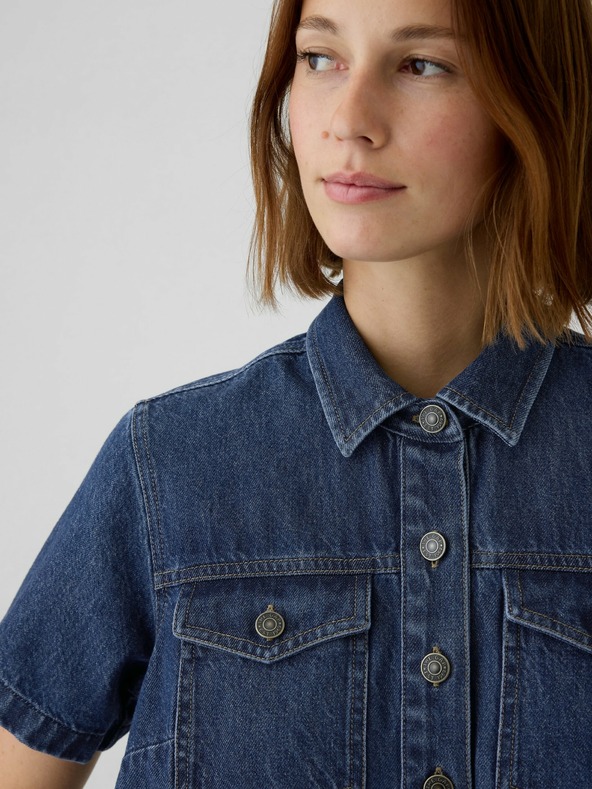 GAP Džínové midi šaty Western GAP