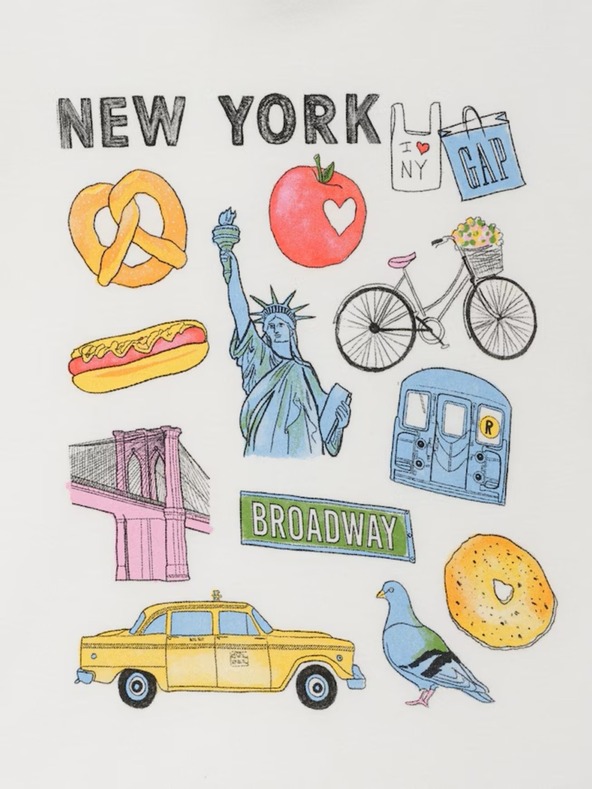 GAP Dětské tričko s potiskem Gap