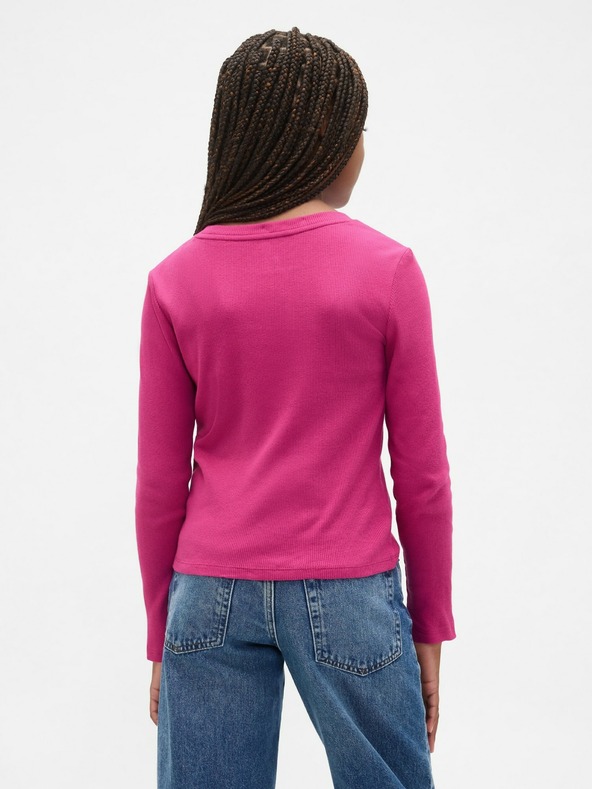 GAP Dětské žebrované tričko s logem GAP