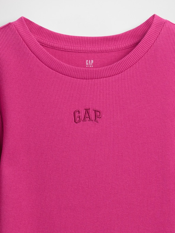 GAP Dětské žebrované tričko s logem GAP
