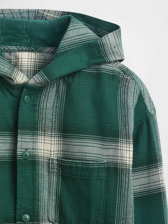 GAP Dětská flanelová košile s kapucí GAP