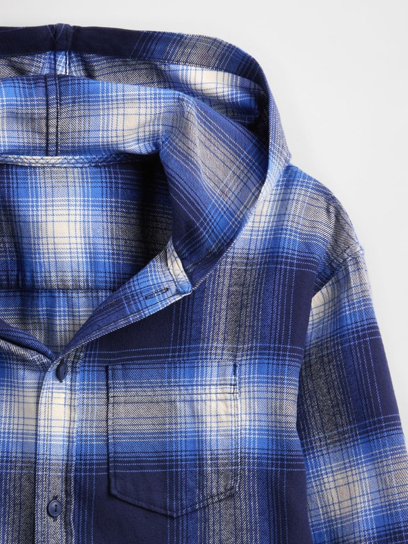 GAP Dětská flanelová košile s kapucí GAP