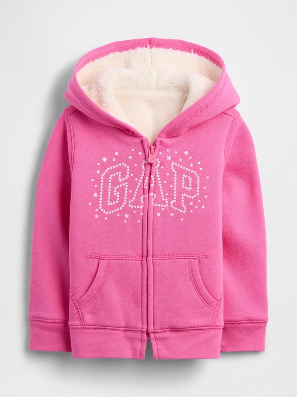 GAP Baby zateplená mikina Logo Sherpa GAP