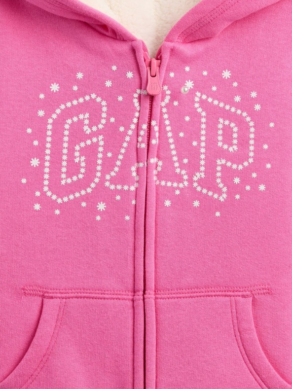 GAP Baby zateplená mikina Logo Sherpa GAP
