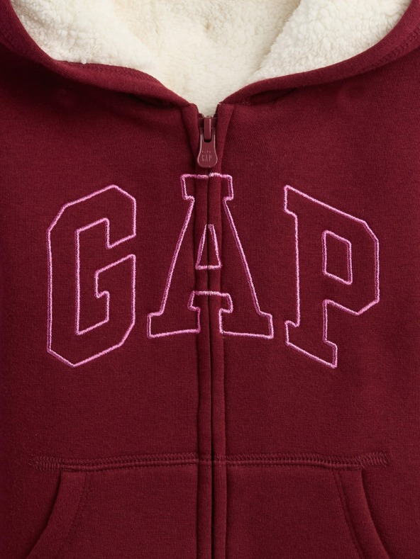 GAP Baby zateplená mikina Logo Sherpa GAP