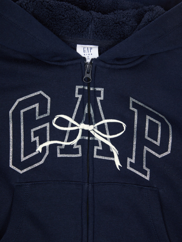 GAP Dětská zateplená sherpa mikina GAP