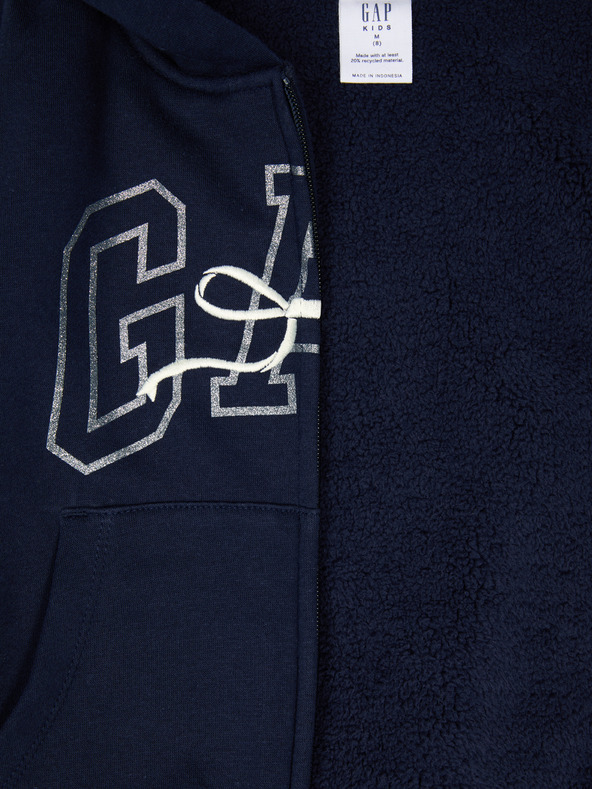 GAP Dětská zateplená sherpa mikina GAP
